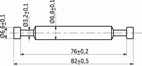 Шток эксцентрика двусторонний 7*76/82 для плиты 16мм (уп/1тыс.шт)_2