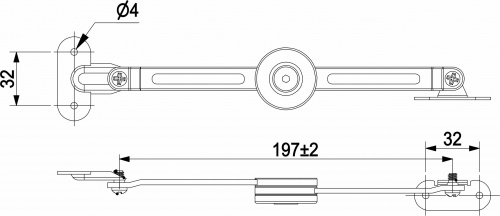 Подъемный механизм верхний с фиксацией любом в положении PM-00 AKS_2