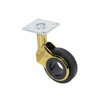 Колесо меб. GALAXY d60 h94 с площадкой, золото/черный AKS фотография