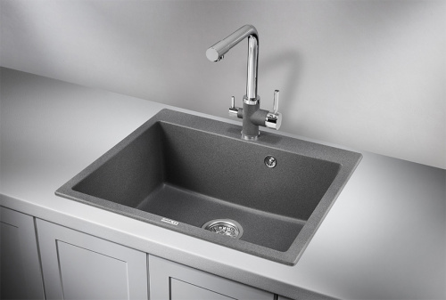 Мойка кварцевая, прямоугольная, GR-6001, 600*520мм, графит, Granula_3