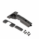 Петля накладная с доводчиком 45мм h0 clip-on AKS PLUS 3D узкая черная (саморезы, заглушки)_preview_1