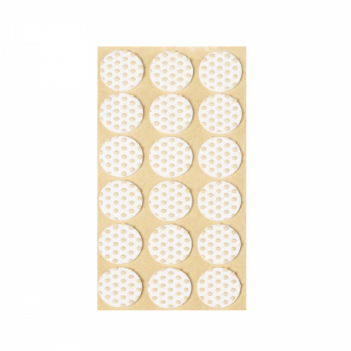 Подкладка самоприлипающая фетровая прорезиненная d25мм (1упак.=18шт), белая, Folmag_1