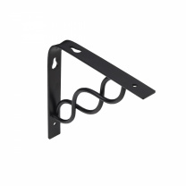 Полкодержатель мет. INFINITY 200*200*20*3, черный AKS фотография