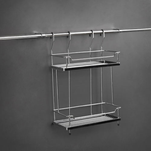 Корзина на трубу d16 двойная CWJ216B хром AKS_3