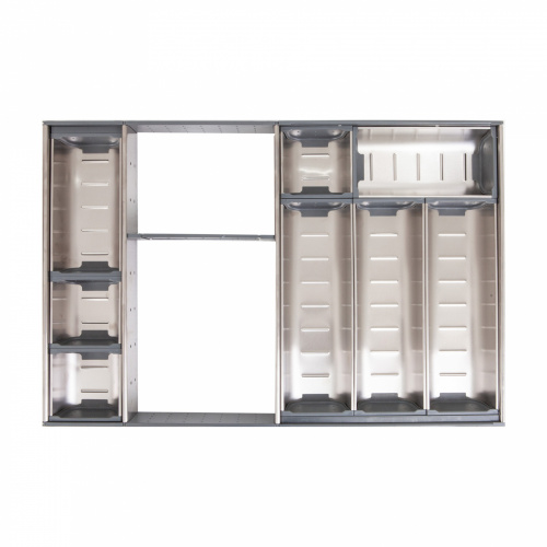 Вкладыш 60/400 шуфлядный металлический Organizer нержавеющая сталь (373*564*65) AKS_1