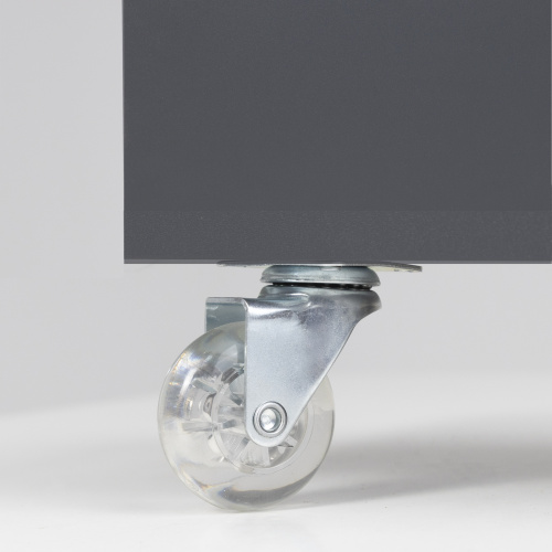 Колесо меб. CRYSTAL/2 d50 h67 с площадкой, прозрачный AKS_4