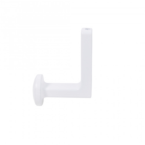 Крючок меб. однорожковый мет. KING белый матовый AKS_3