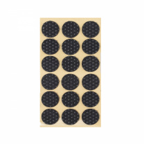 Подкладка самоприлипающая фетровая прорезиненная d25мм (1упак.=18шт), черная, Folmag фотография
