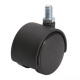 Колесо меб. пласт. d50 с винтом М10, черный AKS_preview_1