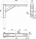 Полкодержатель складной Модель 2, 200*135*30 хром AKS_preview_1