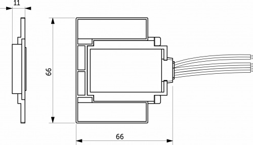 Выключатель сенсорный, для зеркала, с диммированием и выходом для обогрева зеркала, 12V, 60W, две кнопки, AKS_2