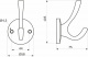 Крючок меб. двухрожковый мет. HORN шлифованный никель AKS_preview_1