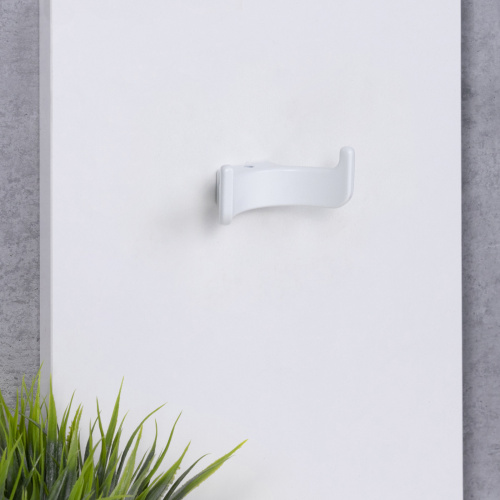 Крючок меб. двухрожковый мет. BAR белый матовый AKS_5