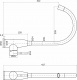 Смеситель для кухни однорычажный гибкий, HDС-8103, белый, AKS_preview_1