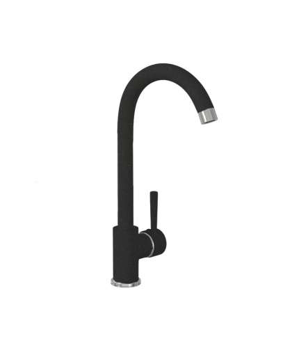 Смеситель для кухни высокий, латунь, GS-014, черный, Max Stone_1