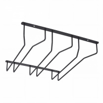 Держатель подвесной для бокалов трехрядный, черный AKS фотография