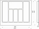 Лоток для столовых приборов 700 TR-04 (635～590*485～440*55), серый AKS_preview_1