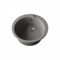 Мойка каменная, круглая одночашевая, GS-0, d470 мм, темно-серый, врезная, Gamma Stone