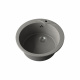 Мойка каменная, круглая одночашевая, GS-0, d470 мм, темно-серый, врезная, Gamma Stone_preview_1