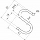 Крючок на трубу d16 ретро черный AKS_preview_1