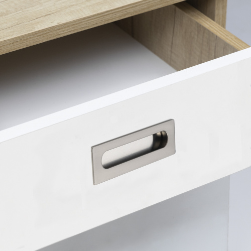 Ручка меб. врезная мет. ENTRO 128 брашированный никель, AKS_4