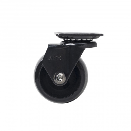 Колесо меб. ORION d50 h64 с площадкой, черный AKS_3