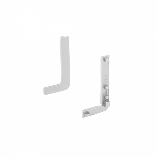 Комплект заглушек металлич. к профилю Gola, L-образных (левая+правая) серебро AKS_1