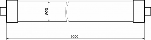 Светодиодная веревка 15W/m, 24V, 20мм, IP65, теплый белый (3000K) - 5м, AKS_2
