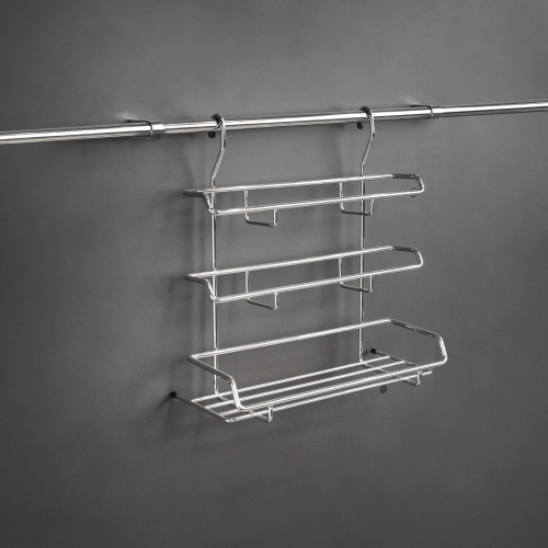 Корзина на трубу d16 для бумаги и плёнки CWJ215 хром AKS_3