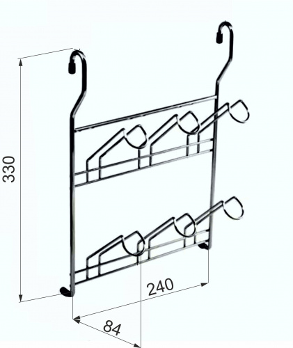 Корзина на трубу d16 для стаканов CWJ229 черный AKS_2
