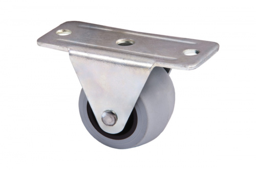 Ролик меб. с рез.ободом d33 h35 прямоходящий, серый РП_1