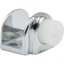 Полкодержатель для стекла регулируемый под шуруп мет. MV-09 хром AKS фотография