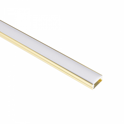 Профиль алюминиевый накладной SIRIUS-1407S с экраном, цвет золотой, 2м, AKS_1