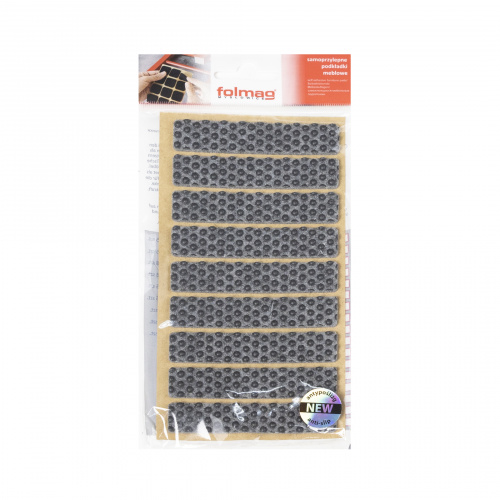 Подкладка самоприлипающая фетровая прорезиненная 15 х 80мм (1упак.=9шт), серая, Folmag_3