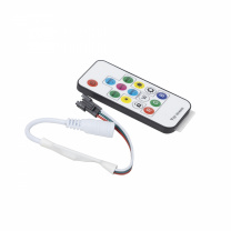 Контроллер для светодиодной ленты RGB SPI, с пультом, 12/24V, 72W/144W, AKS фотография