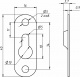 Пластинка зацепная 45*16*0,9 Light белый цинк (уп/ 200 шт) AKS_preview_1