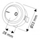 Выключатель врезной круглый с влагозащитой IP44 (крышка съемная), белый, 1500W_preview_1