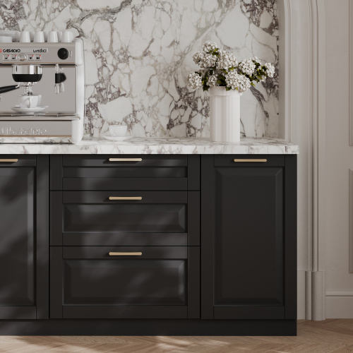 Ручка меб. скоба мет. BELLINI 128, графит шлифованный, AKS_7