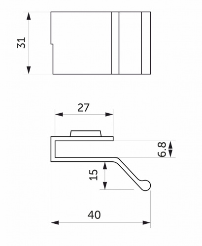 Ручка меб. для стеклянной двери мет. FAM, хром, РП_2