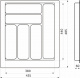 Лоток для столовых приборов 500 TR-02 (435～380*485～440*60), белый AKS_preview_1