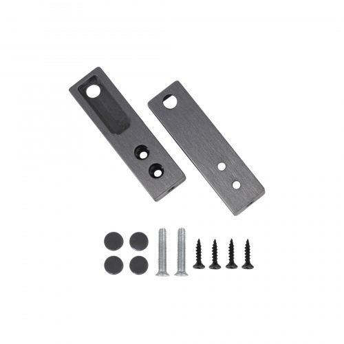 Держатель штанги гардеробной прямоуг. FAME LUMI/1 концевой, графит браш AKS_3