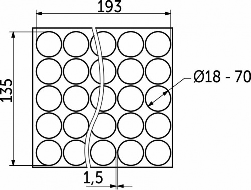 Заглушка самоприлипающая к эксцентрику белый гладкий (04) AKS (лист-70шт.)_2