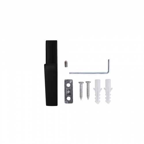 Крючок меб. однорожковый мет. FIX черный матовый AKS_5