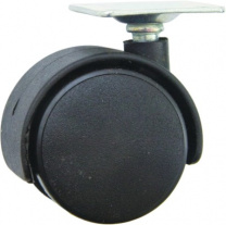 Колесо меб. пласт. d40 с площадкой, серый AKS фотография