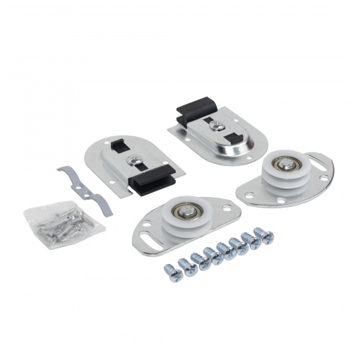 Комплект FAST для 1 раздвижной двери AKS 50 кг (ролики верх и низ, стопор, еврошурупы)_3