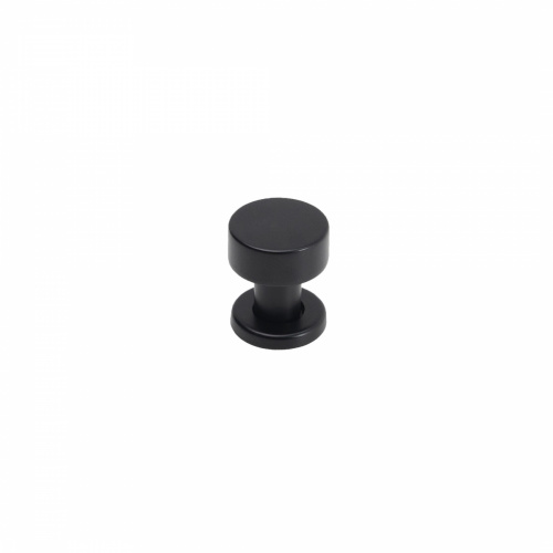 Ручка меб. кнопка мет. FISHKA черный матовый, AKS_1