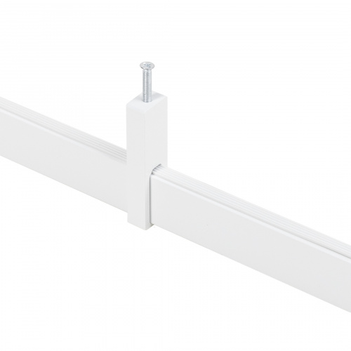 Держатель штанги гардеробной прямоуг. FAME/2 проходной, белый AKS_4
