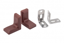 Уголок с металлической основой и пластиковой крышкой орех (уп/10шт) AKS фотография