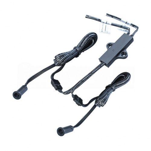 Выключатель бесконтактный, универсальный, (на взмах/на преграду), двойной, накладной/врезной, 12/24V, 60W/100W, D8мм, черный, GLS_1