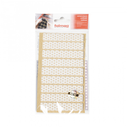 Подкладка самоприлипающая фетровая прорезиненная 15 х 80мм (1упак.=9шт), белая, Folmag_3